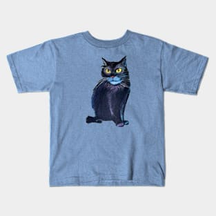 Black Cat Bayun Kids T-Shirt